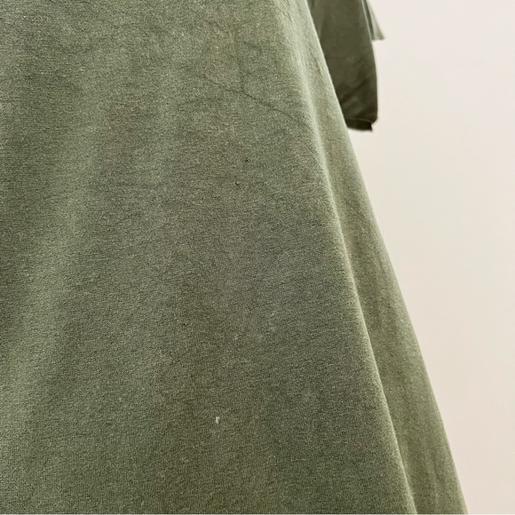 3/$30 AE Don’t Ask Why Drapey Open Back Tee Green One Size Distressed T-Shirt - Picture 5 of 14